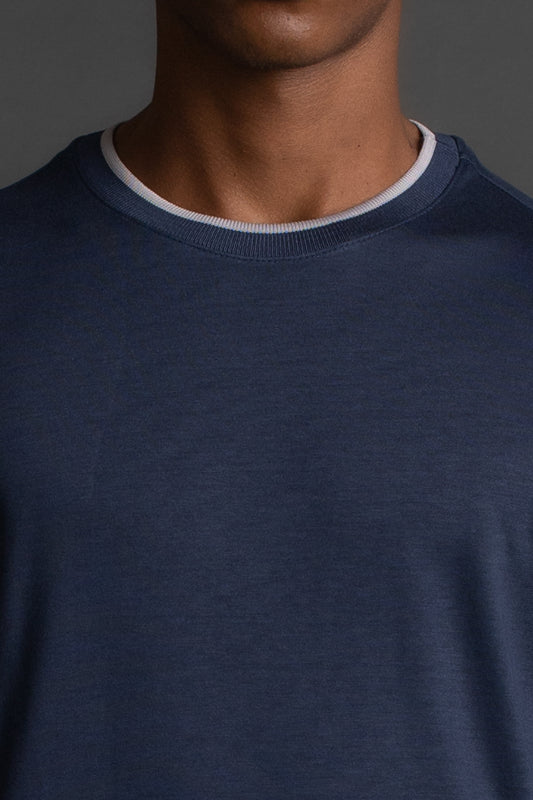 Camiseta Manga Curta Gola Redonda - Marinho