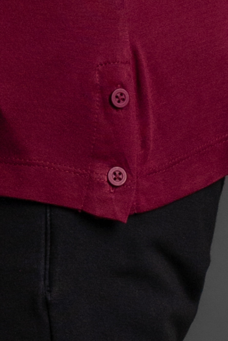 Camiseta Manga Curta Gola Redonda - Bordo