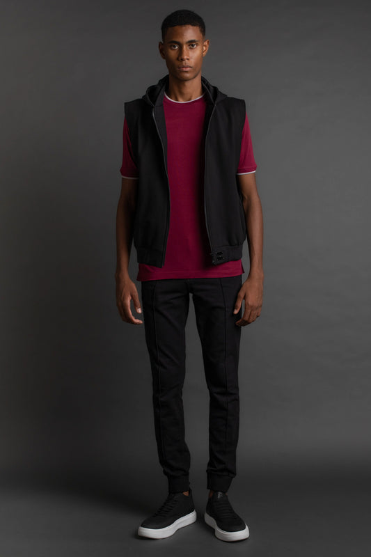 Camiseta Manga Curta Gola Redonda - Bordo