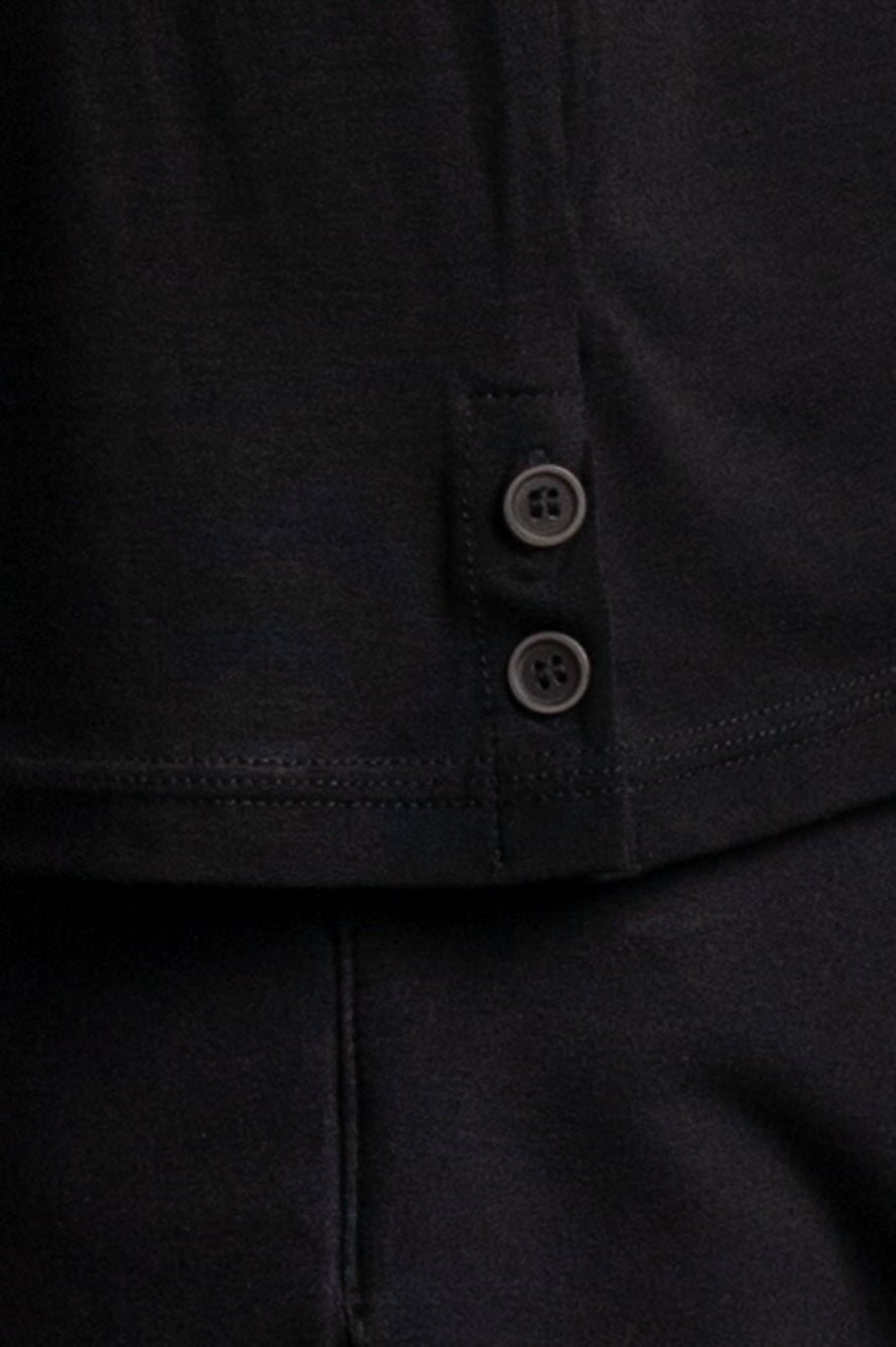 Camiseta Manga Curta Gola v - Preto