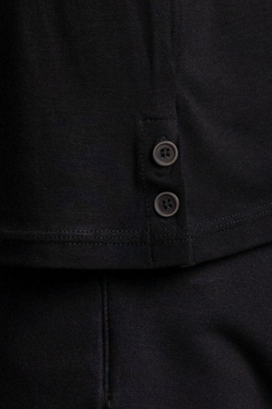 Camiseta Manga Curta Gola v - Preto