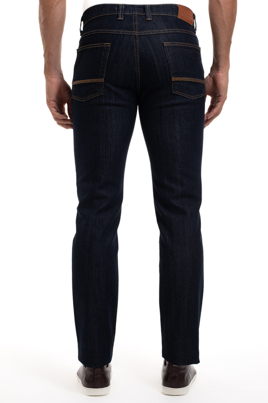 Calça Jeans 5 Bolsos Premium - Azul Escuro