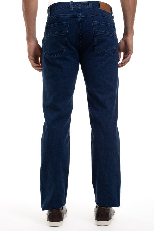 Calça Jeans 5 Bolsos - Azul Escuro