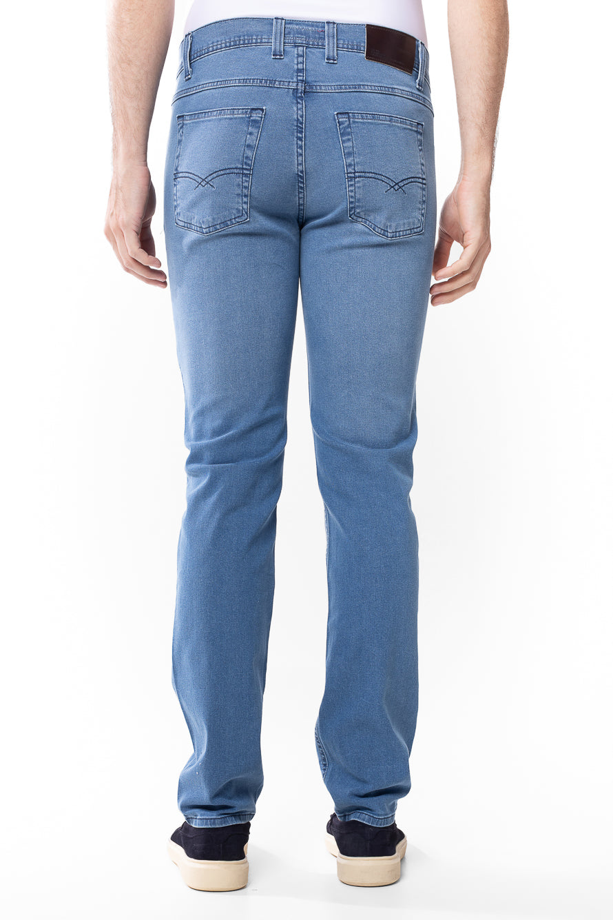 Calça Jeans 5 Bolsos - Azul.