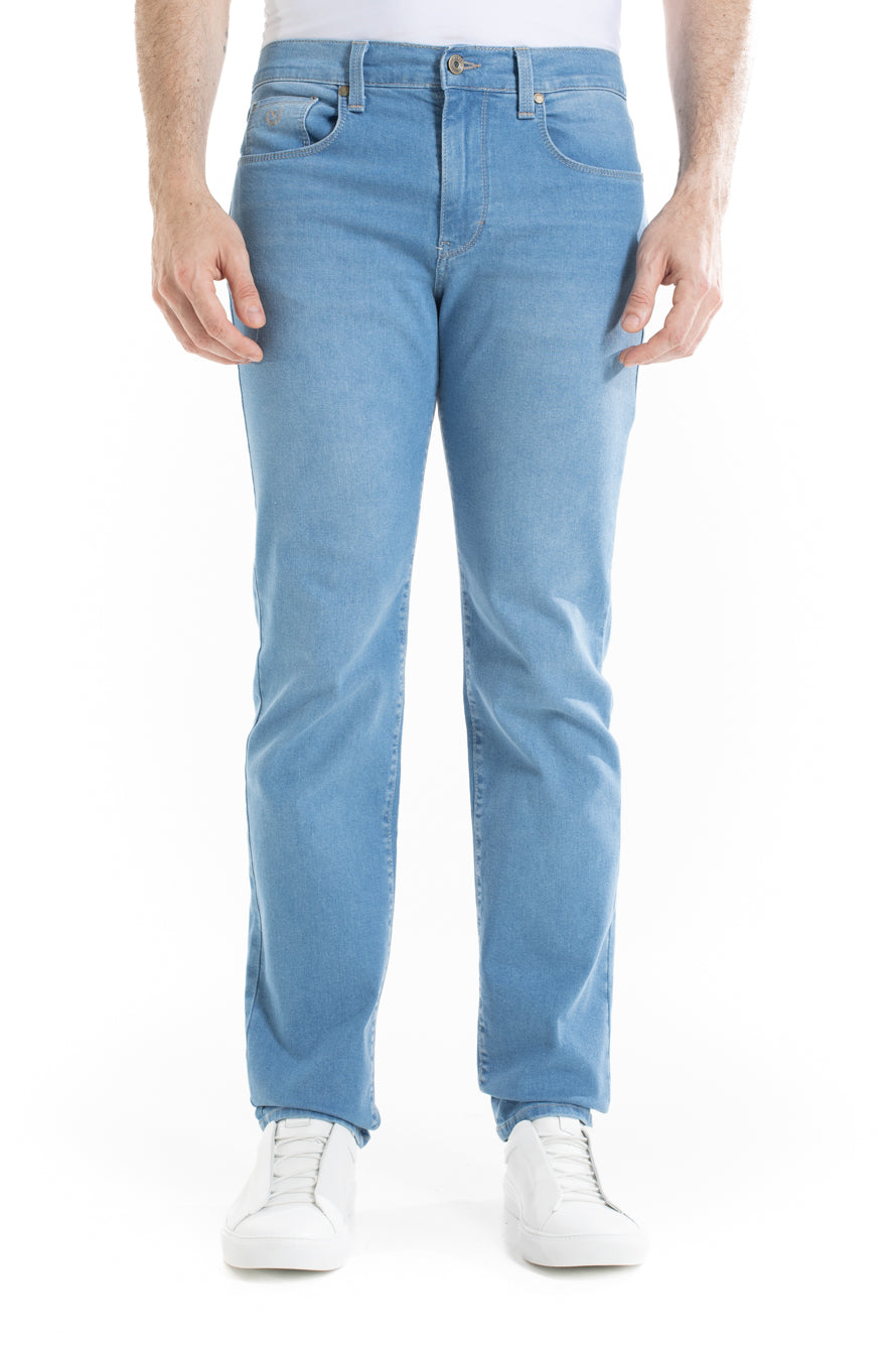 Calca Jeans 5 Bolsos - Azul Claro