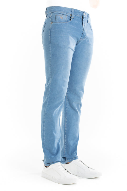 Calca Jeans 5 Bolsos - Azul Claro