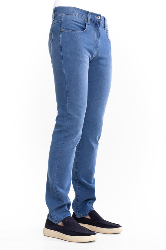 Calça Jeans 5 Bolsos - Azul Claro