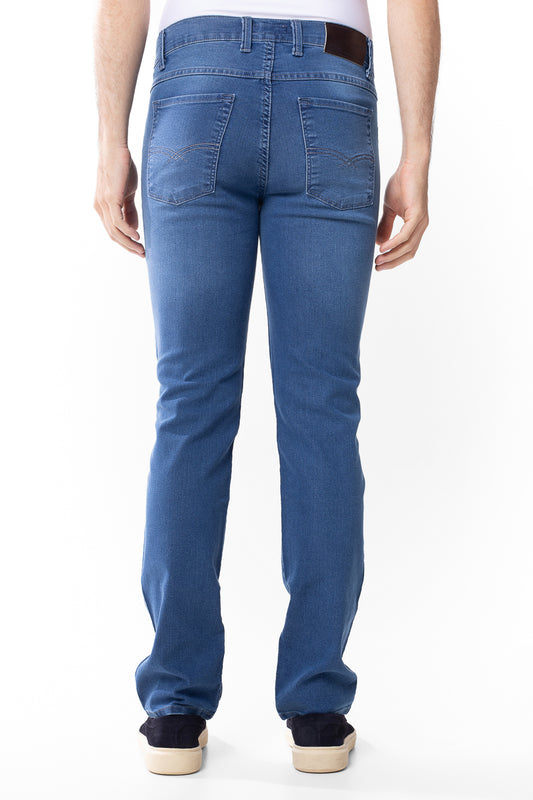 Calça Jeans 5 Bolsos - Azul Claro