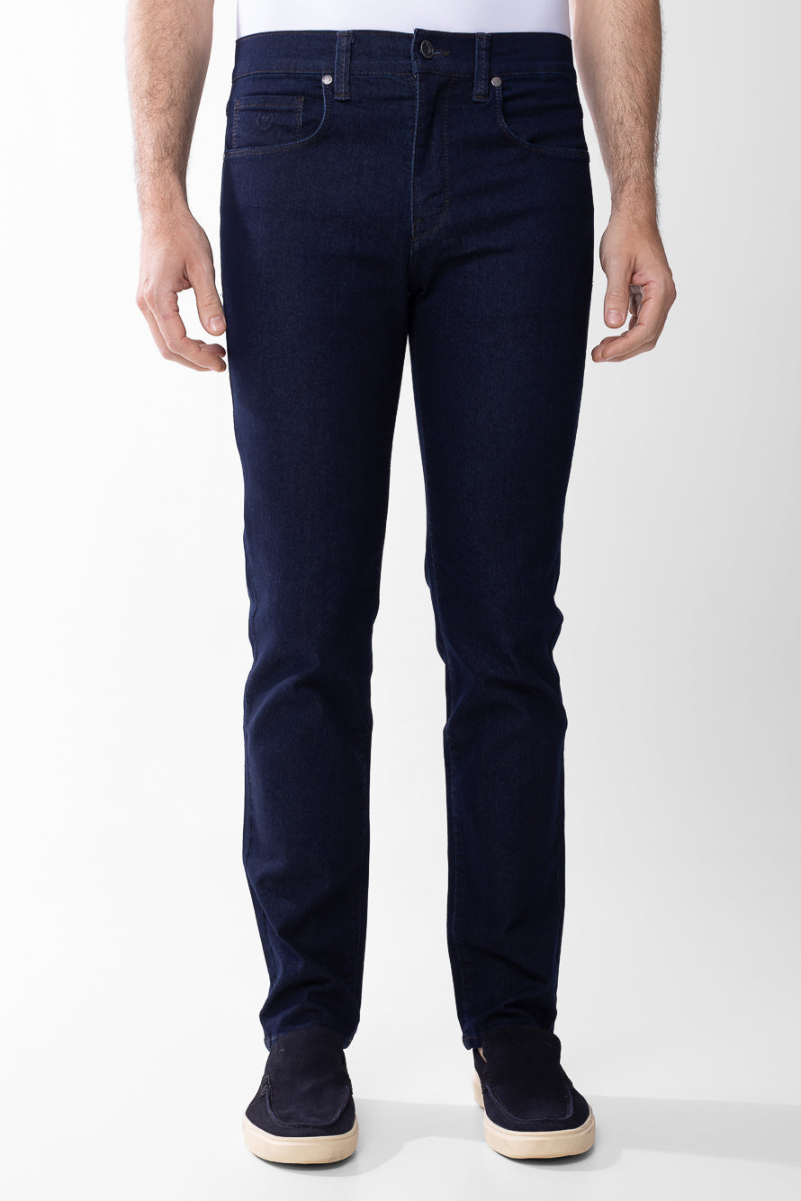 Calça Jeans 5 Bolsos - Azul Escuro
