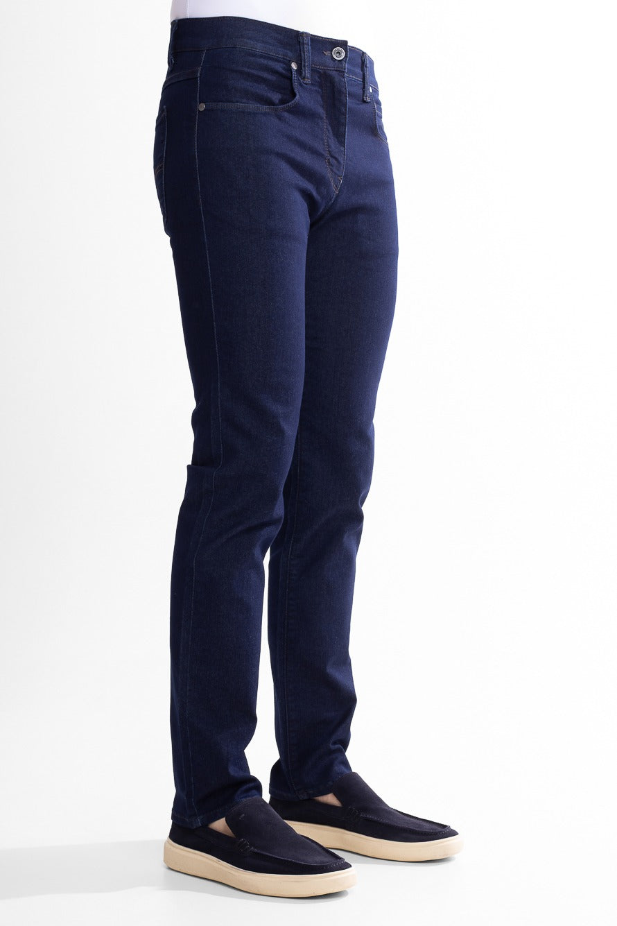 Calça Jeans 5 Bolsos - Azul Escuro