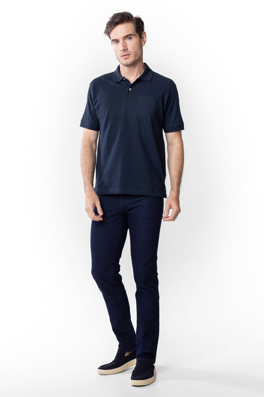 Calça Jeans 5 Bolsos - Azul Escuro