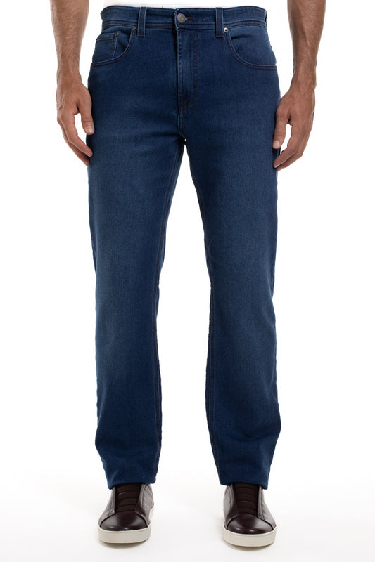 Calça Jeans Moletom - Azul Medio