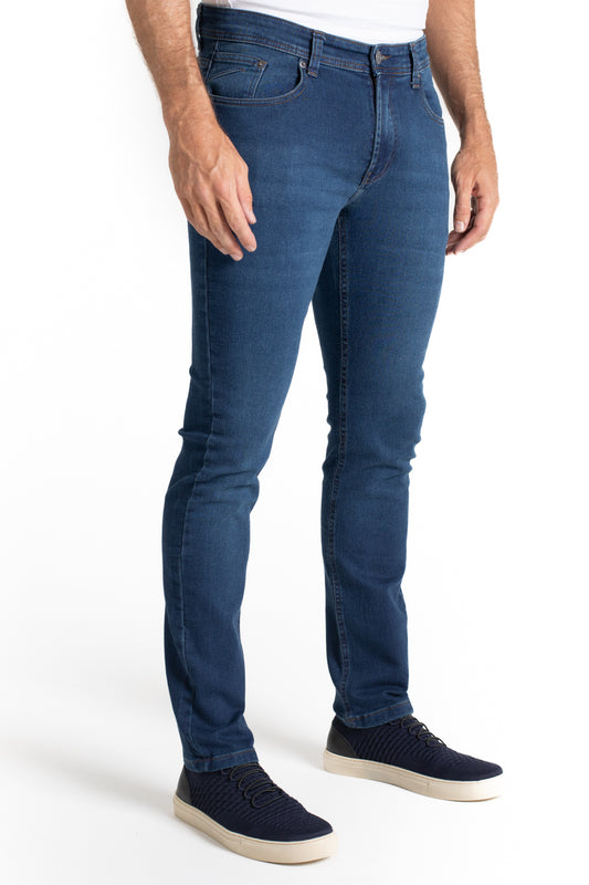Calça Jeans Moletom Regular Fit - Azul Escuro