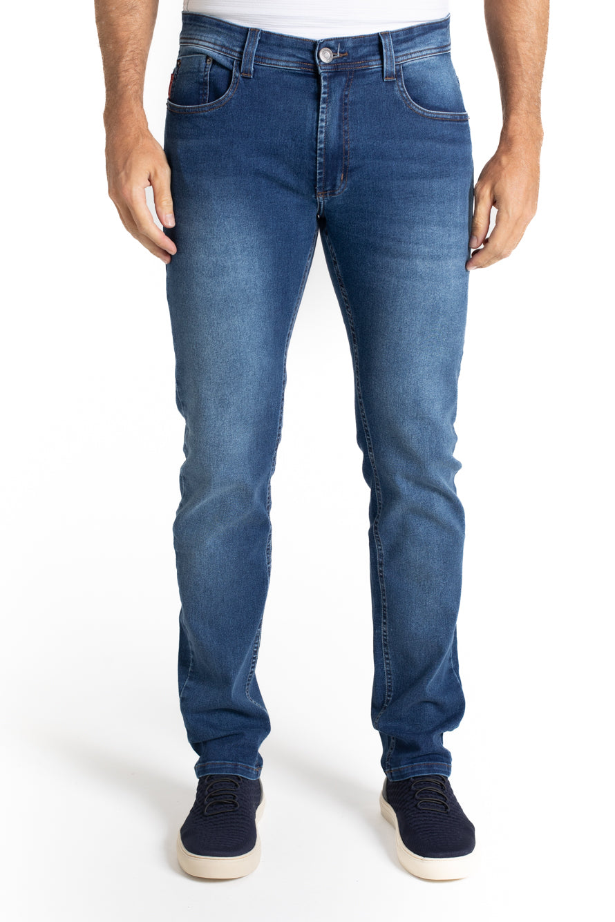 Calça Jeans Slim Fit - Azul Escuro