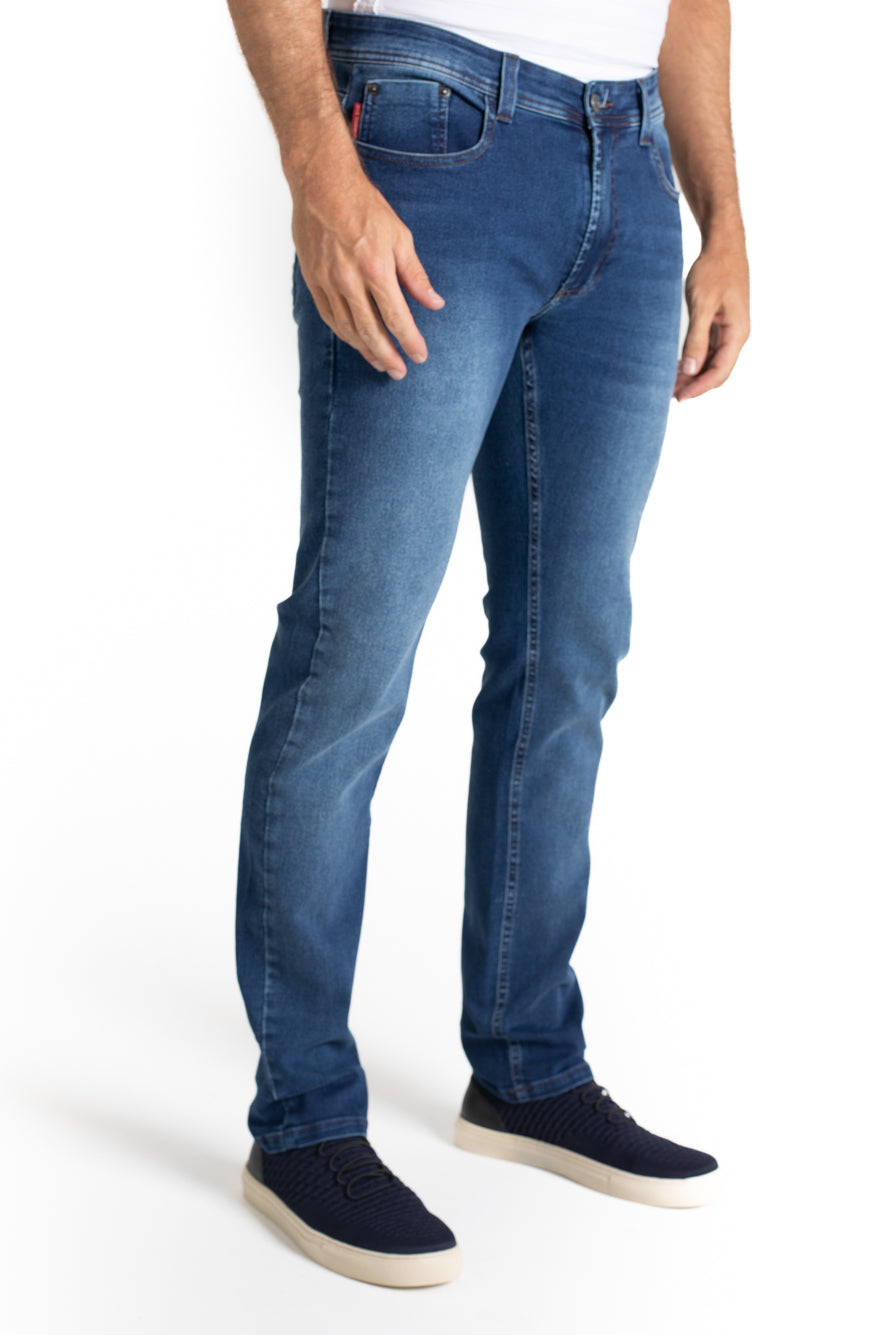 Calça Jeans Slim Fit - Azul Escuro