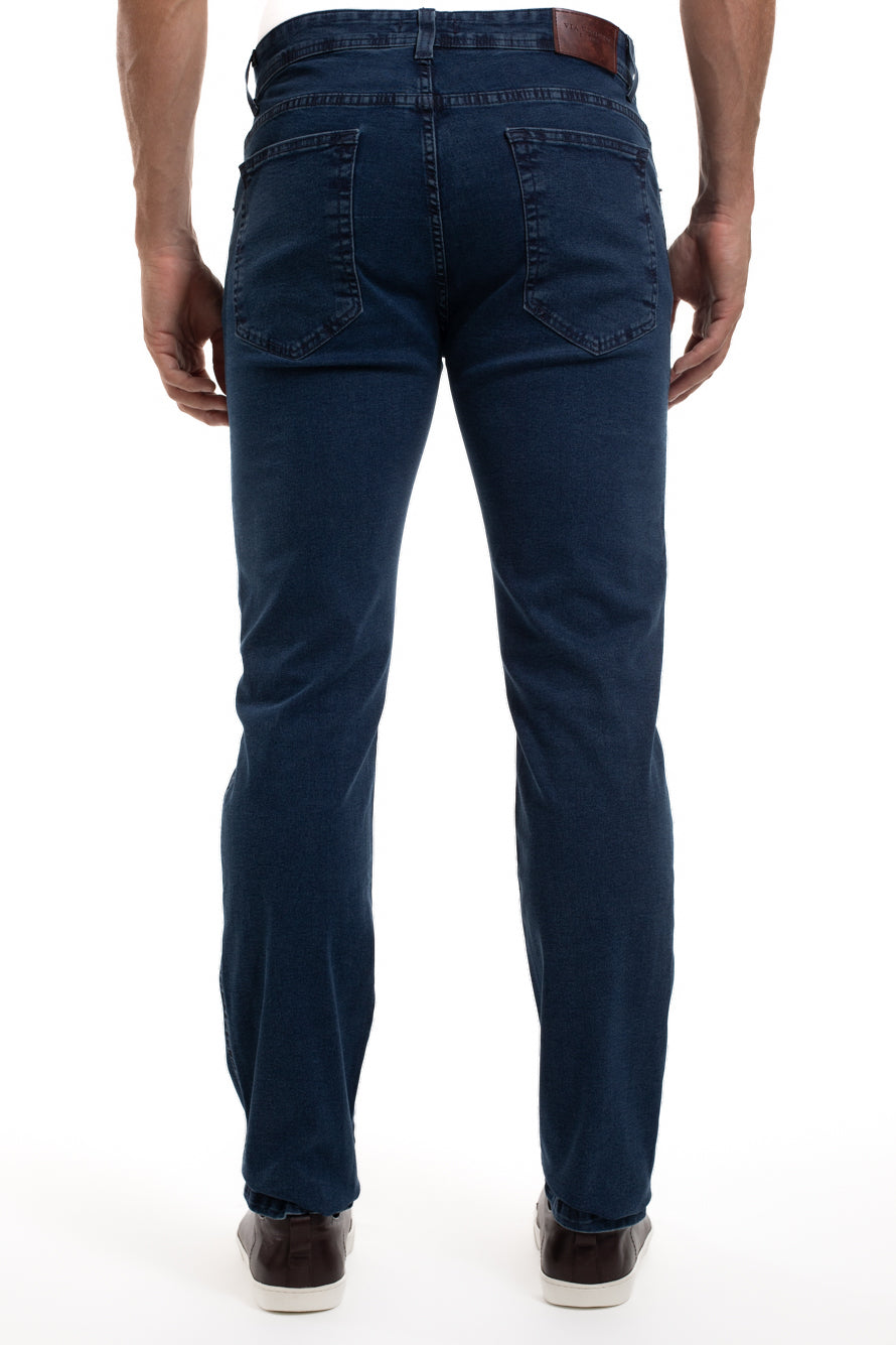 Calça Jeans Slim 5 Bolsos - Azul Jeans