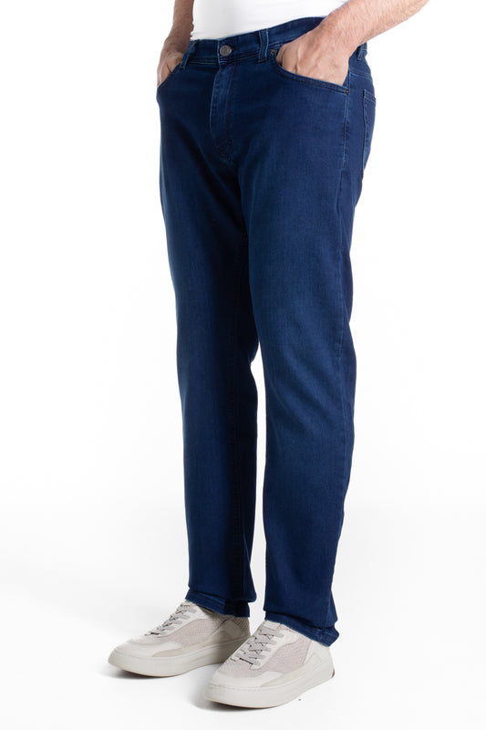 Calça Jeans Slim Com Elastano - Azul.