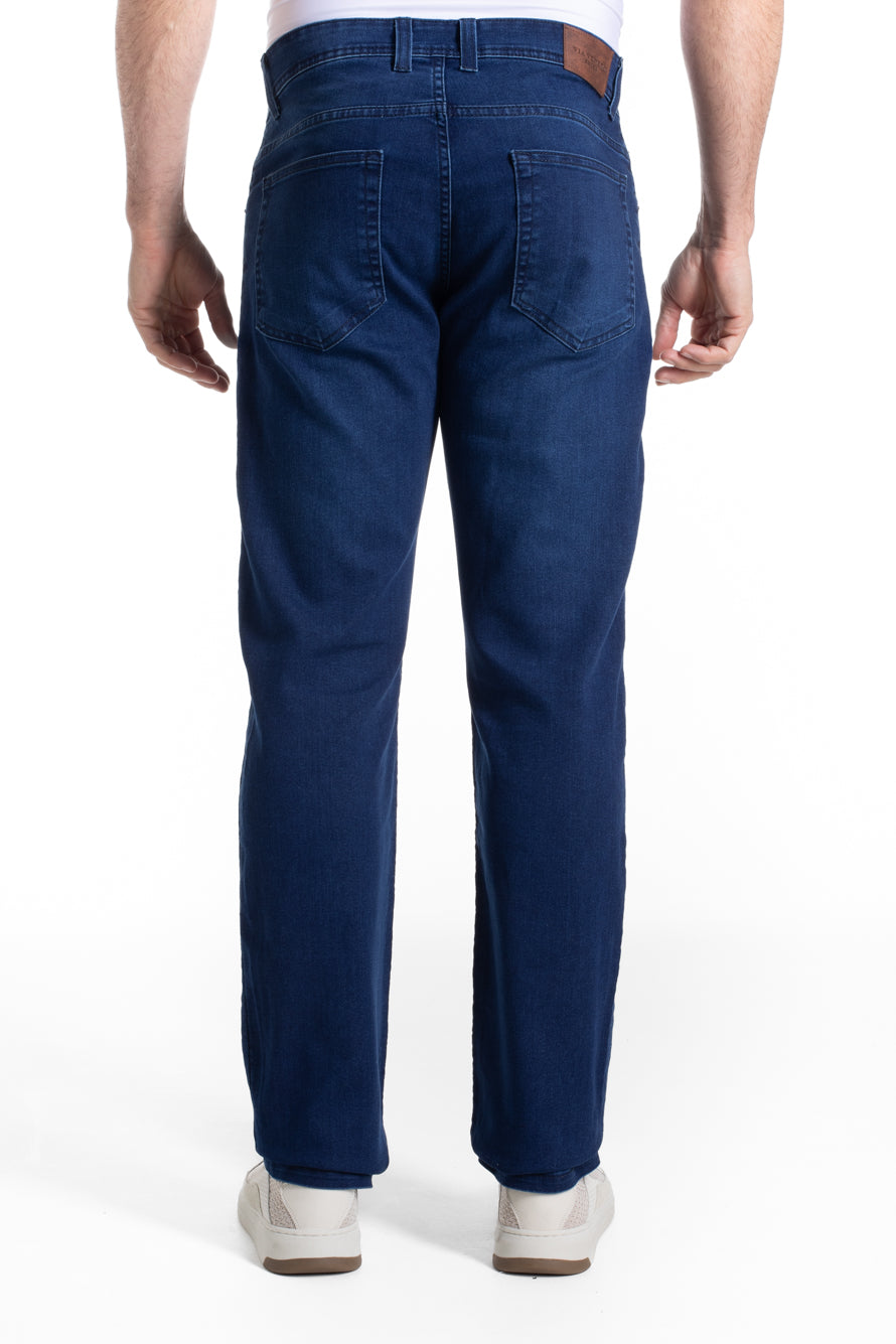 Calça Jeans Slim Com Elastano - Azul.