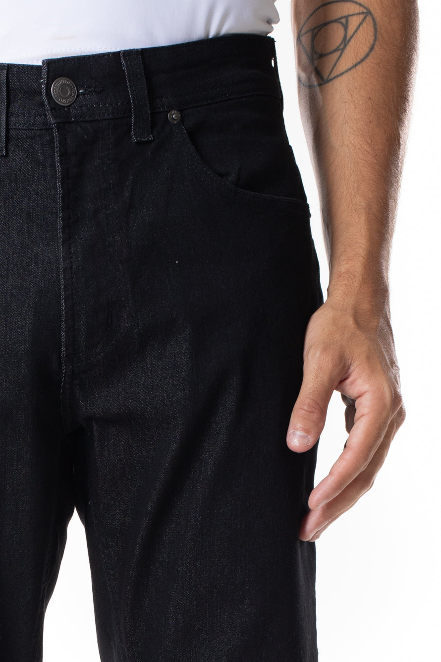 Calça Jeans 5 Bolsos Slim - Preto
