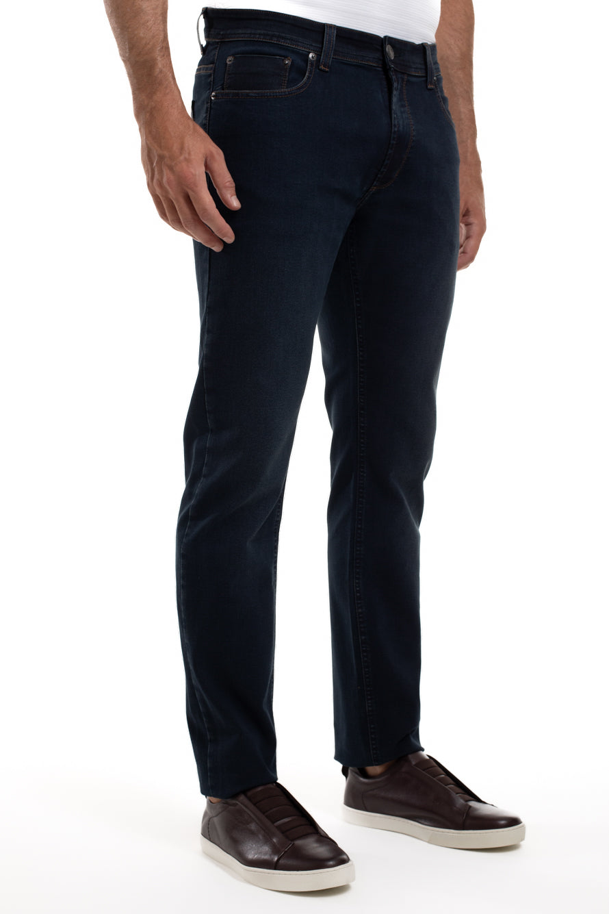 Calça Jeans Slim Moletom - Azul Escuro
