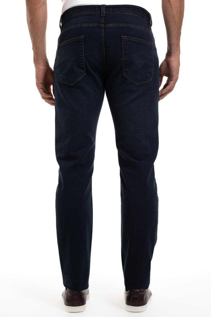 Calça Jeans Slim Moletom - Azul Escuro