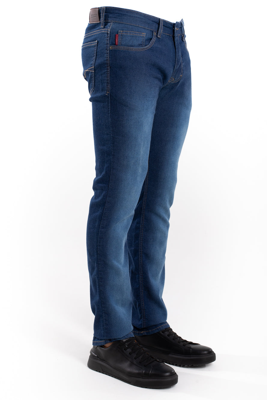 Calça Jeans Moletom - Azul