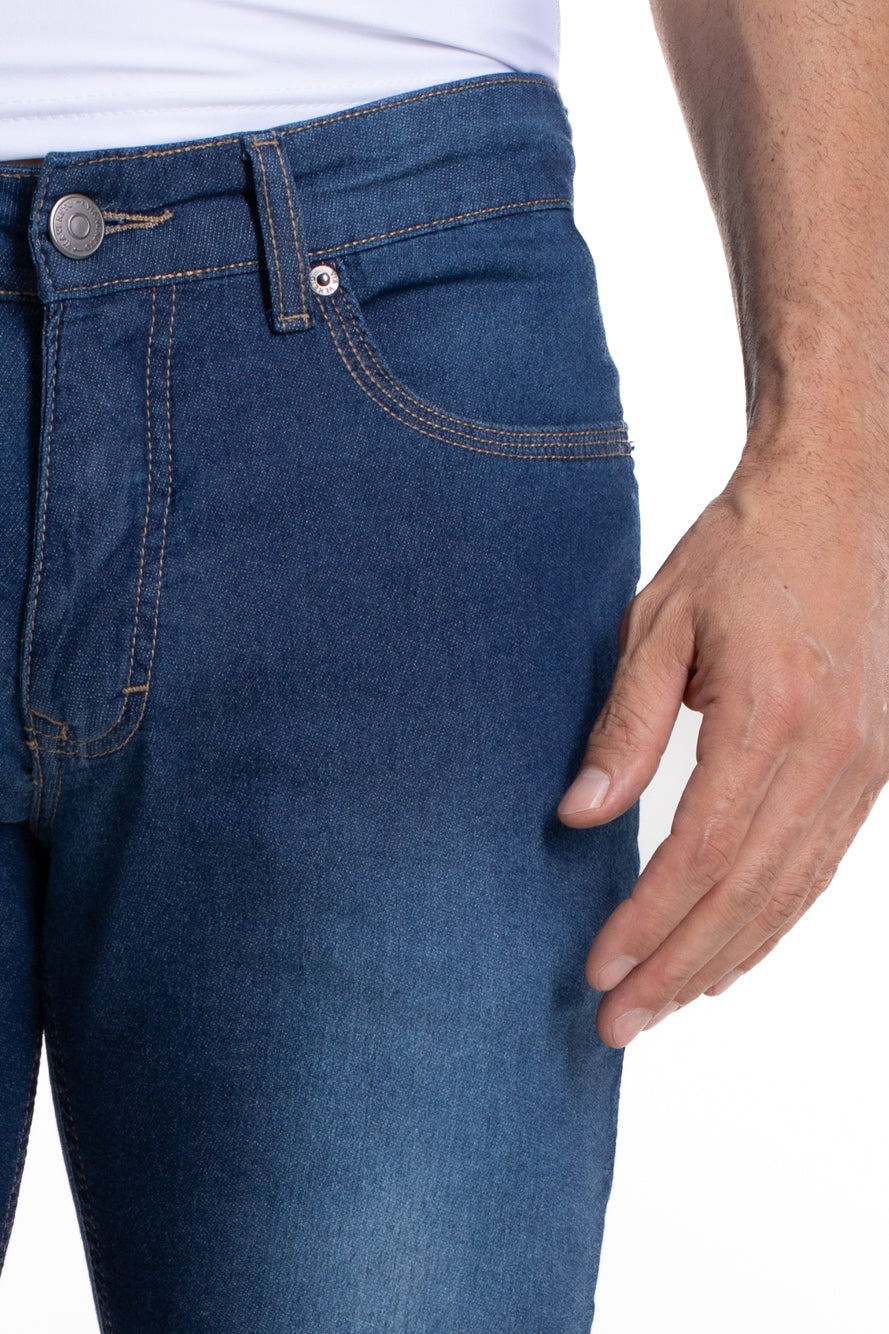 Calça Jeans Moletom - Azul