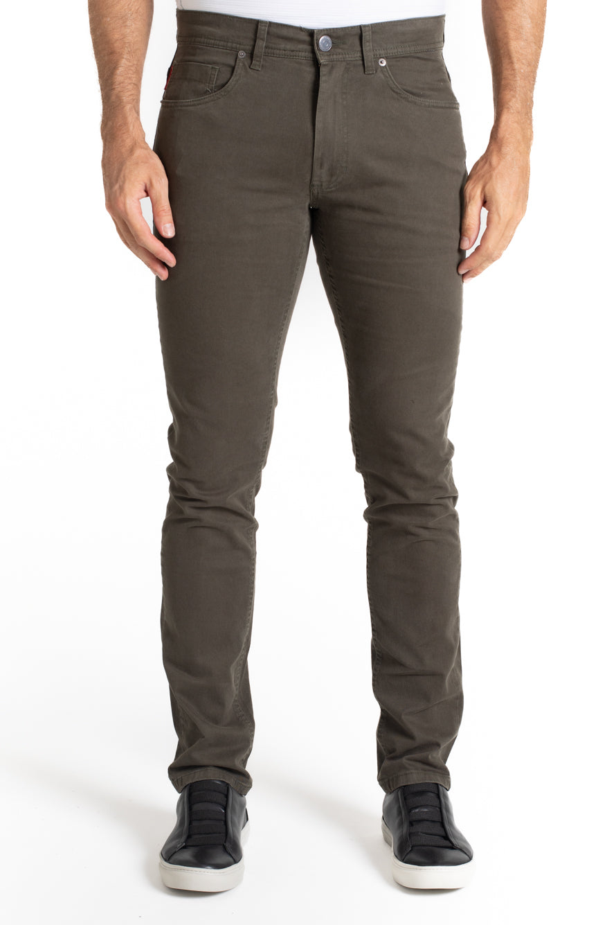 Calça Sarja 5 Bolsos - Verde Militar