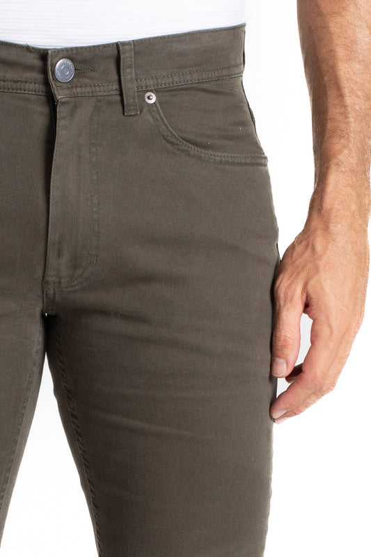 Calça Sarja 5 Bolsos - Verde Militar