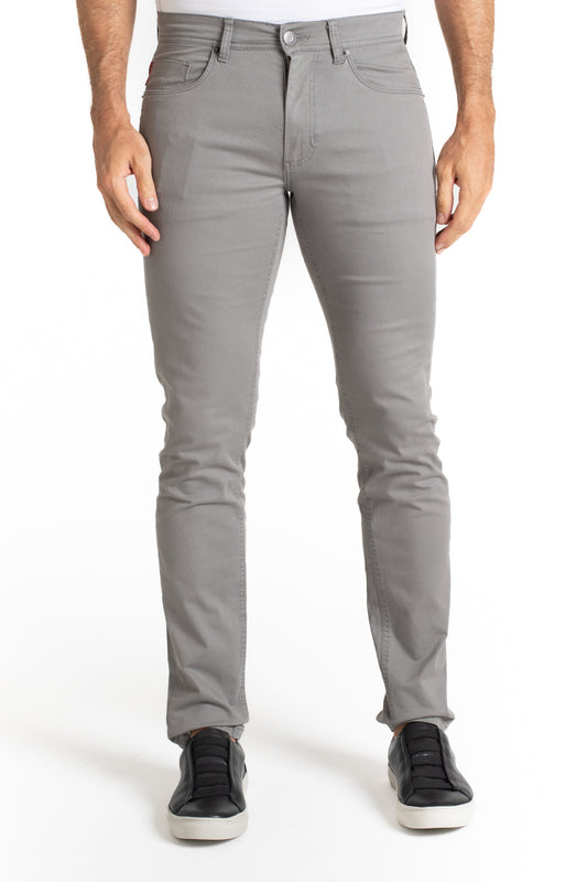 Calça Sarja 5 Bolsos - Cinza Claro