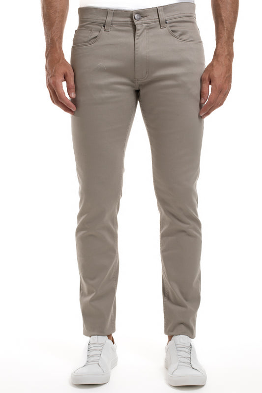 Calça Sarja Slim 5 Bolsos Color - Bege