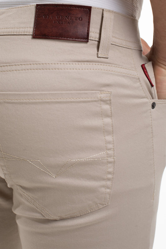 Calça Sarja Slim 5 Bolsos Color - Cinza Claro
