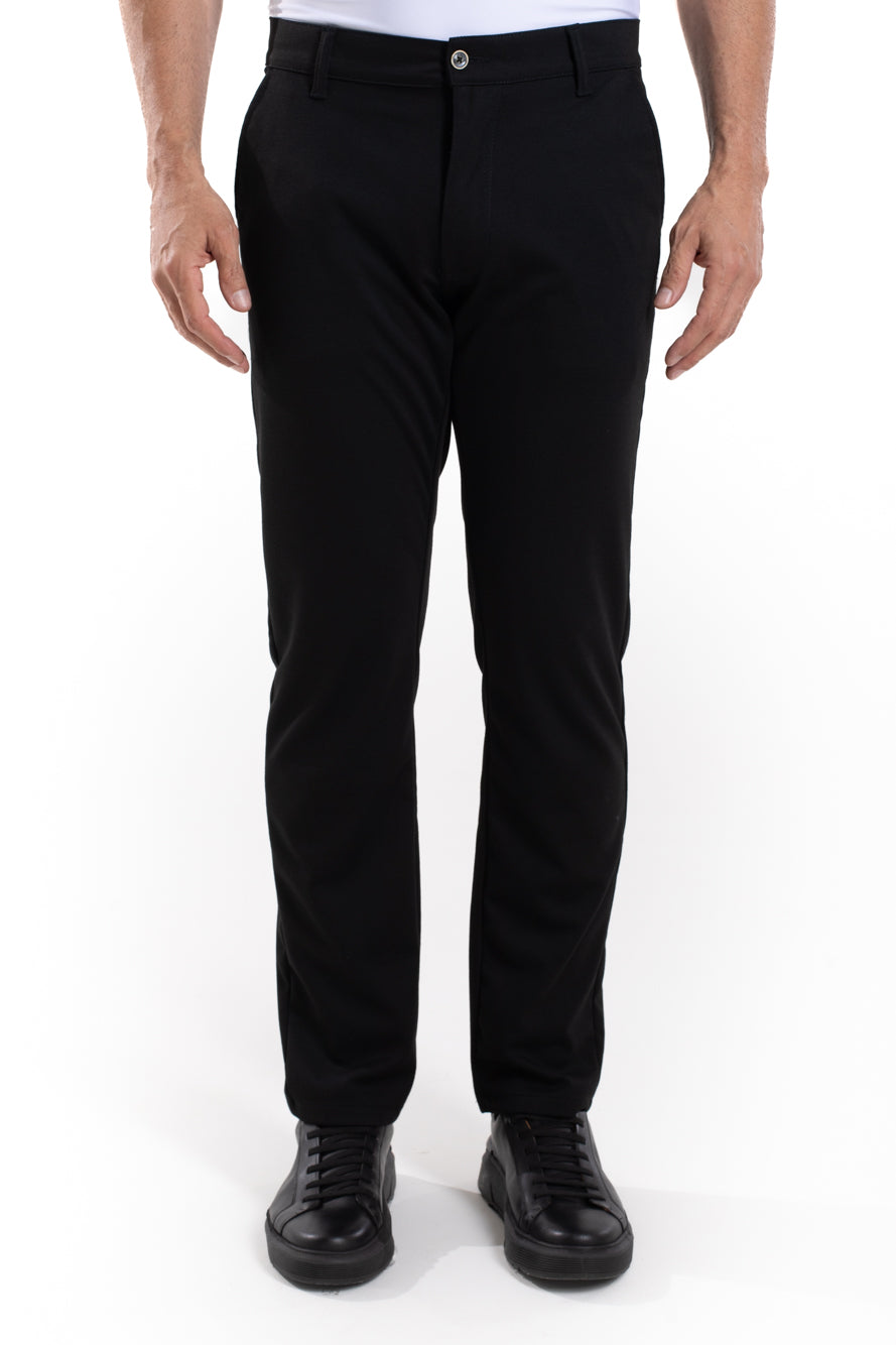 Calça Malha Bolsos Faca - Preto