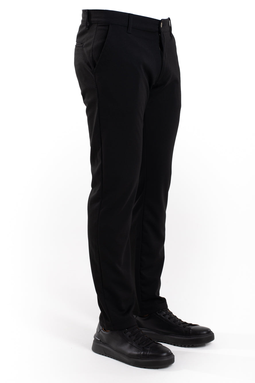 Calça Malha Bolsos Faca - Preto