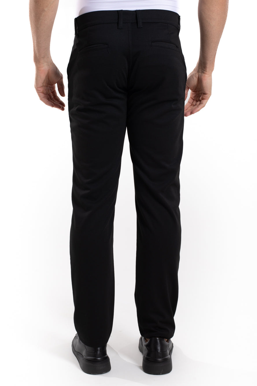 Calça Malha Bolsos Faca - Preto
