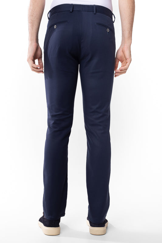 Calça Malha Bolso Faca Compact Cotton - Marinho