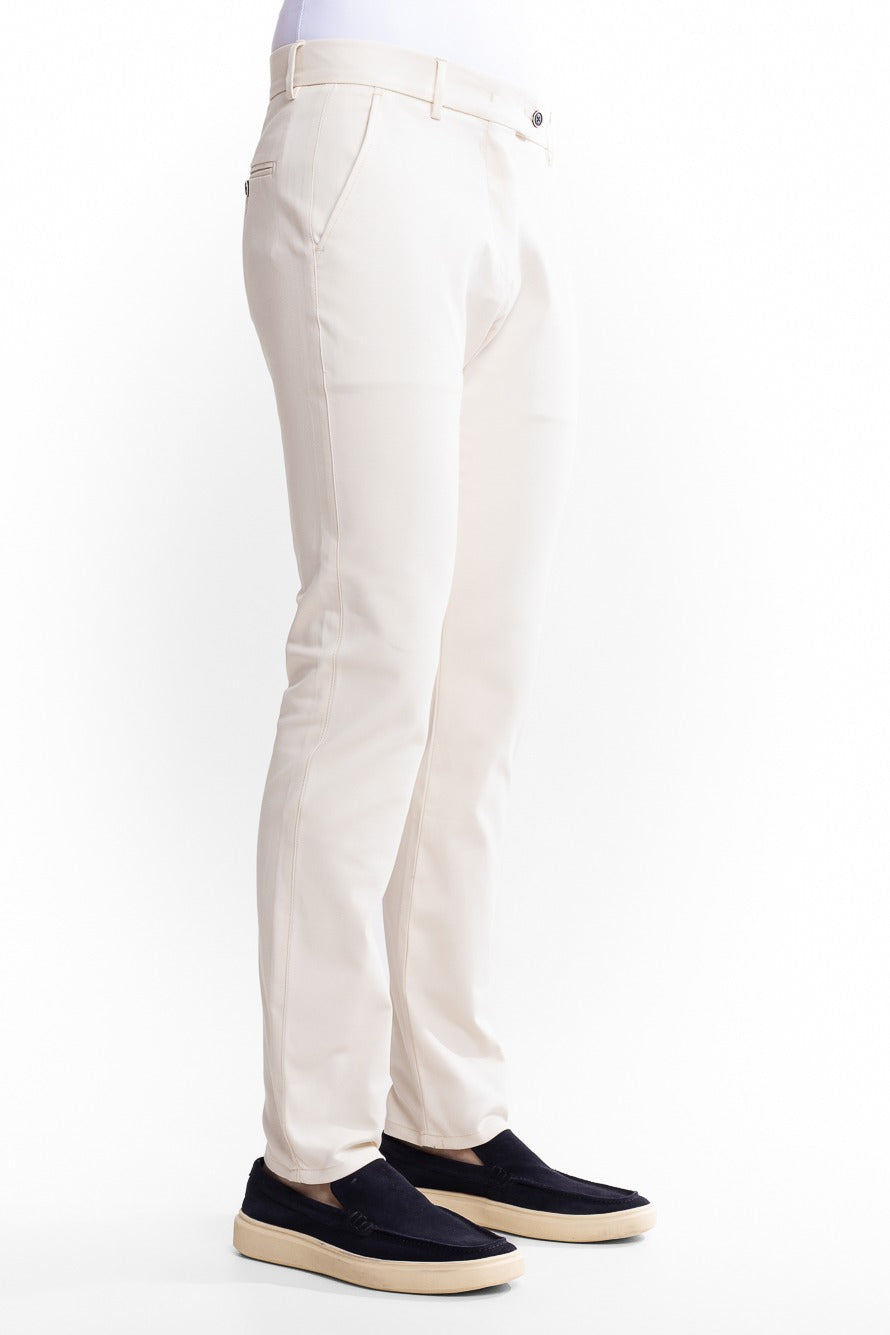 Calça Malha Bolso Faca Compact Cotton - Areia
