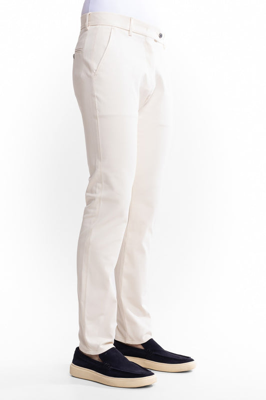 Calça Malha Bolso Faca Compact Cotton - Areia