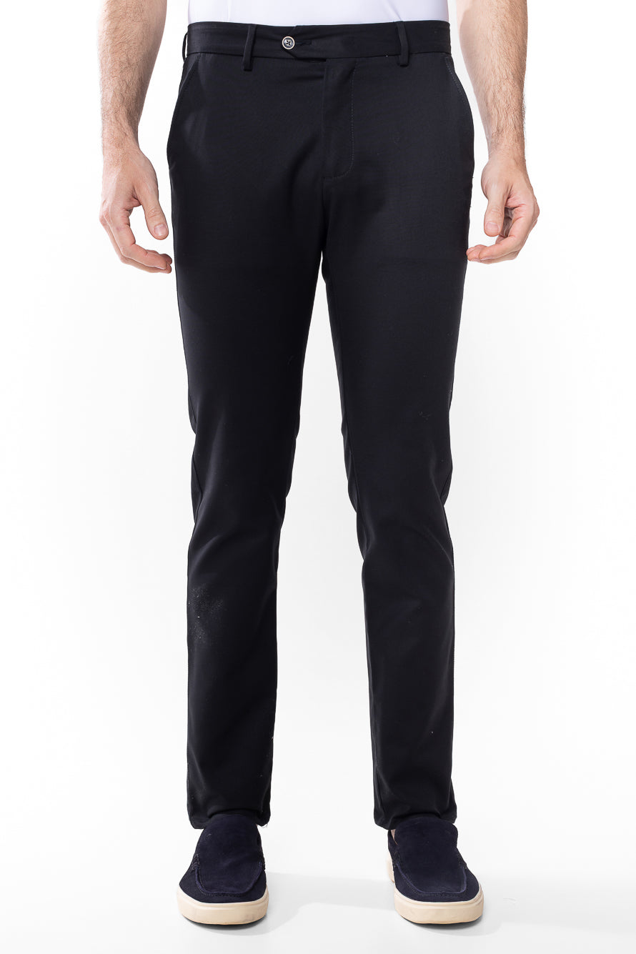 Calça Malha Bolso Faca Compact Cotton - Preto