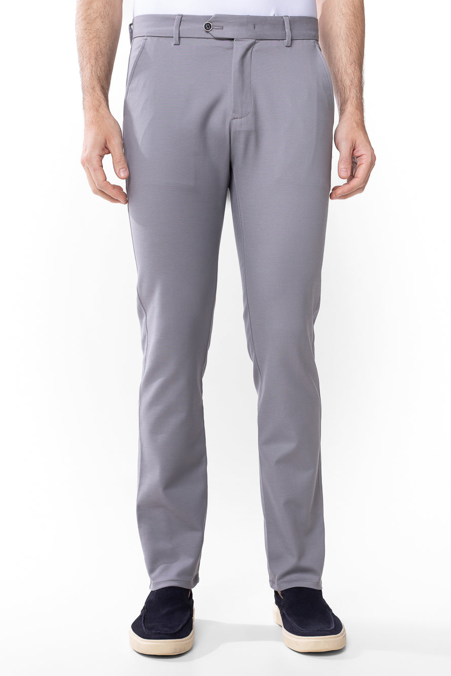 Calça Malha Bolso Faca Compact Cotton - Cinza Medio