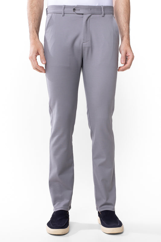 Calça Malha Bolso Faca Compact Cotton - Cinza Medio