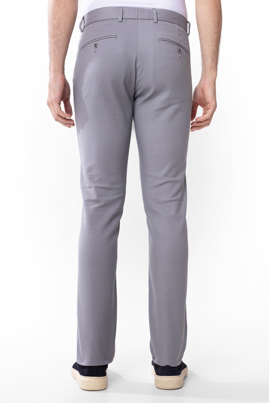 Calça Malha Bolso Faca Compact Cotton - Cinza Medio