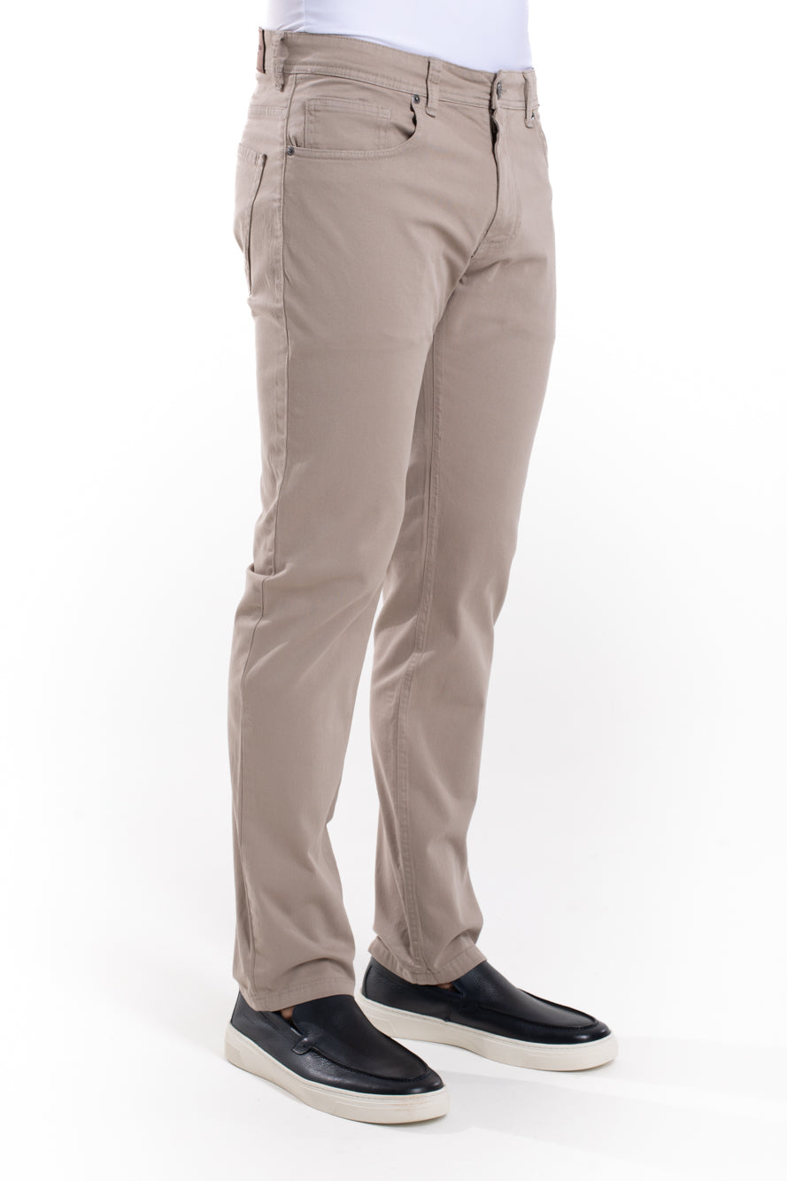 Calça Sarja 5 Bolsos - Bege