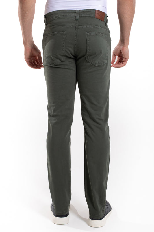 Calça Sarja 5 Bolsos - Verde Militar
