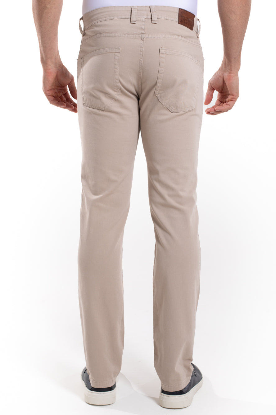 Calça Sarja 5 Bolsos - Kaki Claro