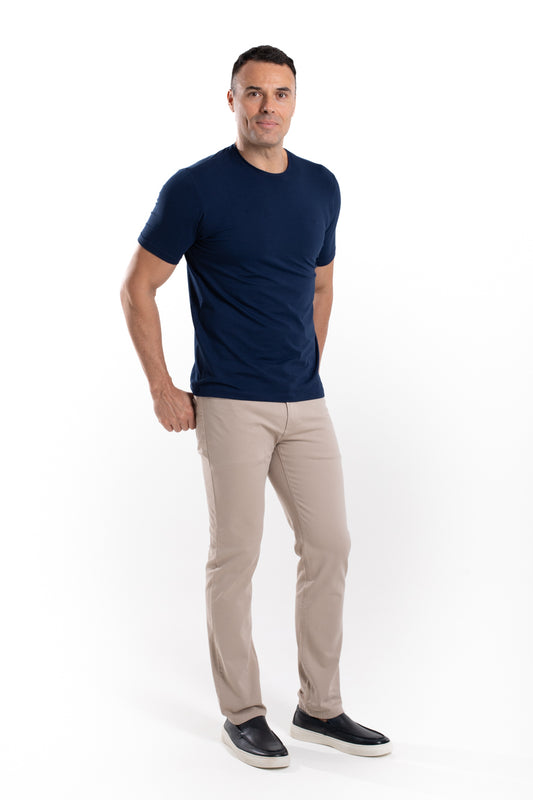 Calça Sarja 5 Bolsos - Kaki Claro