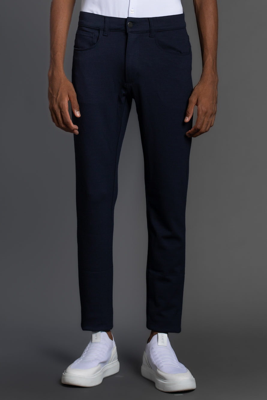 Calça Malha 5 Bolsos - Marinho
