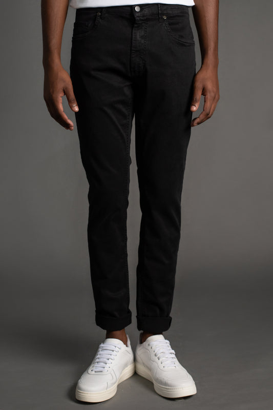 Calça Sarja 5 Bolsos Slim - Preto