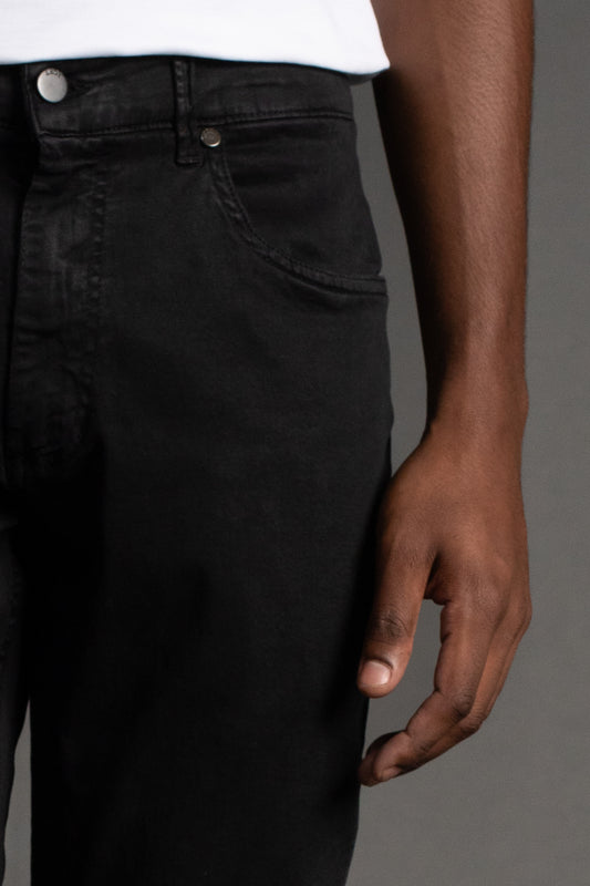 Calça Sarja 5 Bolsos Slim - Preto