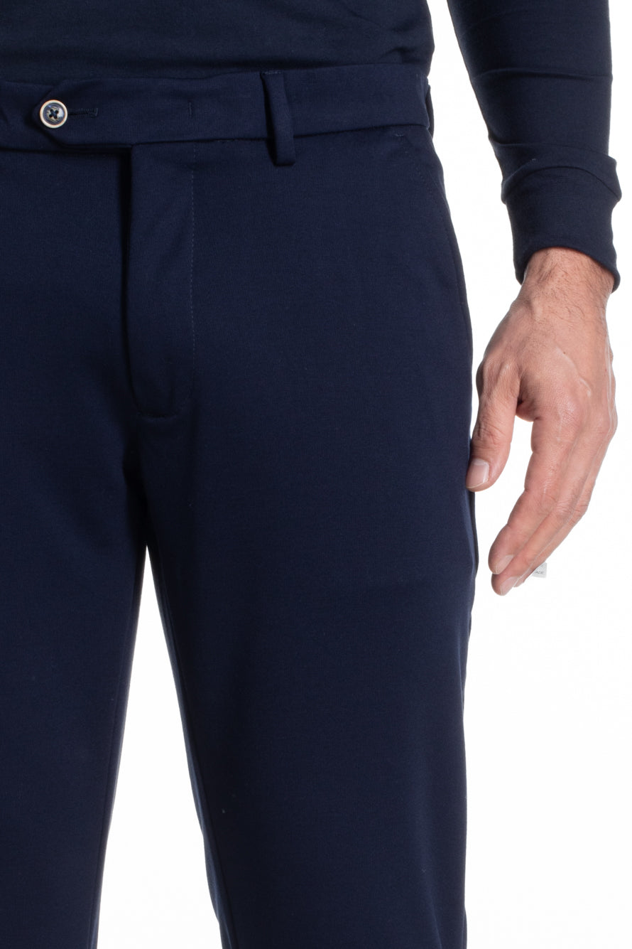Calça De Malha Bolso Faca - Marinho